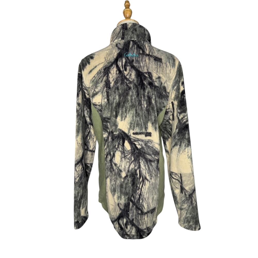 Cabela's Women's Camo Fleece Quarter Zip Pullover Sweater Size Medium Outdoors - Picture 6 of 12